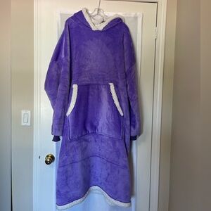 Purple large hooded snuggie